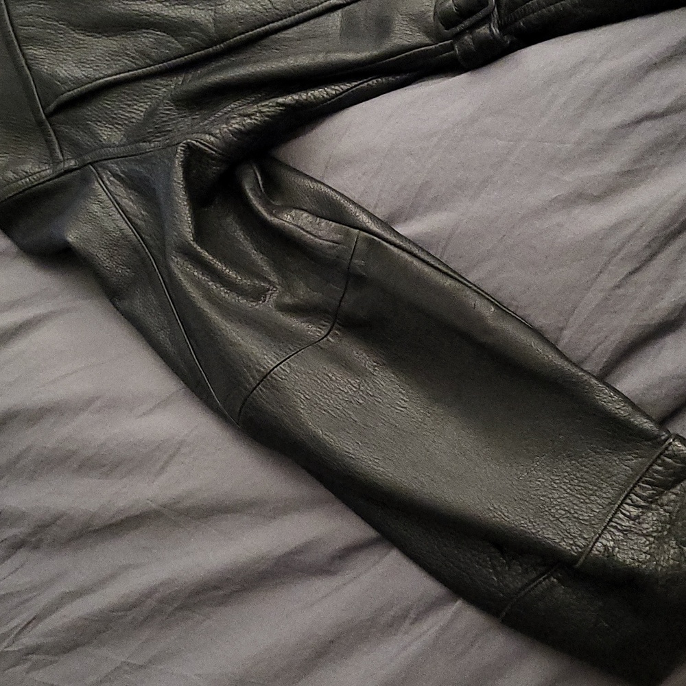 Kenneth Cole Xl Black Leather Jacket - Picture 10 of 14